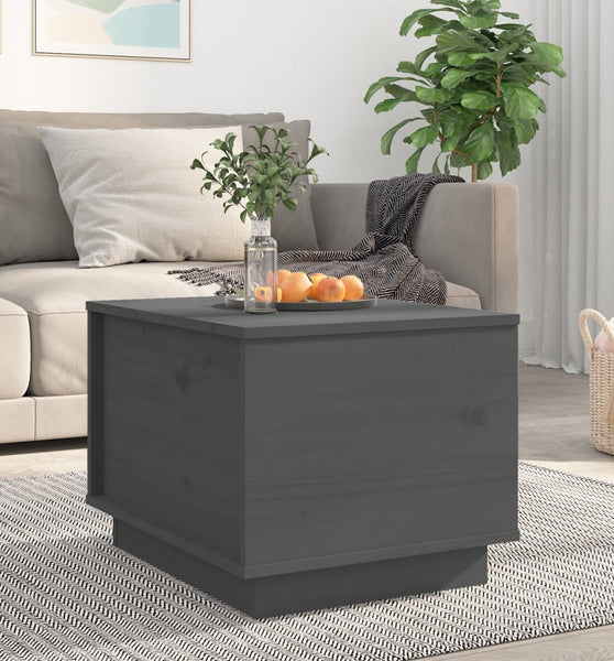 Couchtisch Grau 40x50x35 cm Massivholz Kiefer