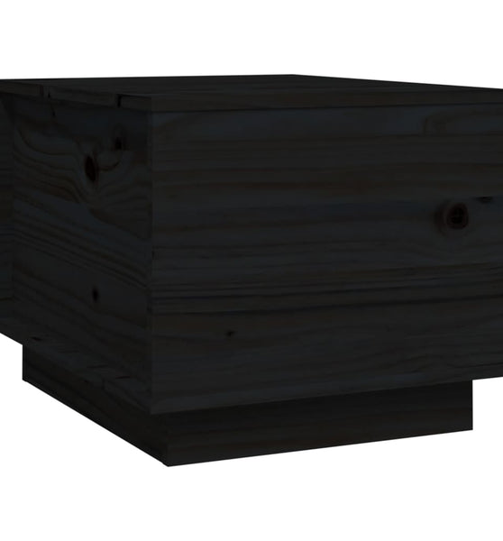 Couchtisch Schwarz 40x50x35 cm Massivholz Kiefer
