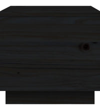 Couchtisch Schwarz 40x50x35 cm Massivholz Kiefer
