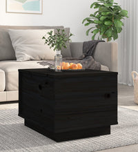 Couchtisch Schwarz 40x50x35 cm Massivholz Kiefer