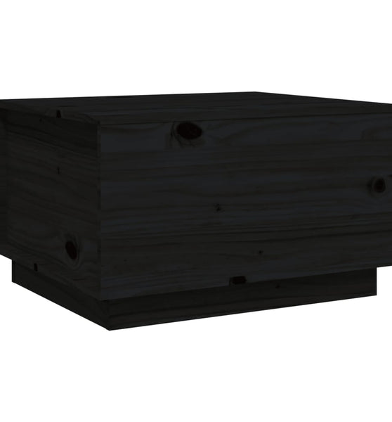 Couchtisch Schwarz 60x50x35 cm Massivholz Kiefer