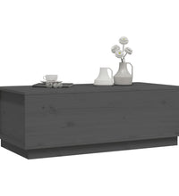 Couchtisch Grau 100x50x35 cm Massivholz Kiefer