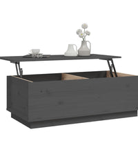 Couchtisch Grau 100x50x35 cm Massivholz Kiefer