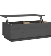 Couchtisch Grau 100x50x35 cm Massivholz Kiefer