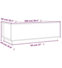 Couchtisch Grau 100x50x35 cm Massivholz Kiefer