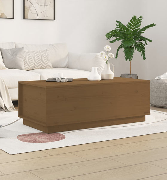 Couchtisch Honigbraun 100x50x35 cm Massivholz Kiefer