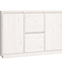 Sideboard Weiß 111x34x75 cm Massivholz Kiefer
