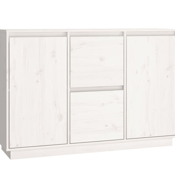 Sideboard Weiß 111x34x75 cm Massivholz Kiefer