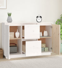 Sideboard Weiß 111x34x75 cm Massivholz Kiefer