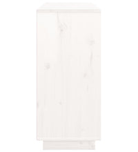 Sideboard Weiß 111x34x75 cm Massivholz Kiefer