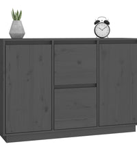 Sideboard Grau 111x34x75 cm Massivholz Kiefer