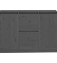 Sideboard Grau 111x34x75 cm Massivholz Kiefer