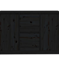 Sideboard Schwarz 111x34x75 cm Massivholz Kiefer