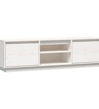 TV-Schrank Weiß 140x35x40 cm Massivholz Kiefer