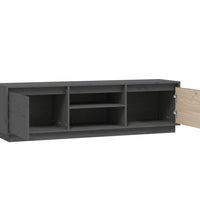 TV-Schrank Grau 140x35x40 cm Massivholz Kiefer