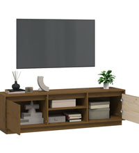 TV-Schrank Honigbraun 140x35x40 cm Massivholz Kiefer