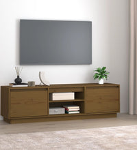 TV-Schrank Honigbraun 140x35x40 cm Massivholz Kiefer