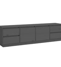 TV-Schrank Grau 176x37x47,5 cm Massivholz Kiefer