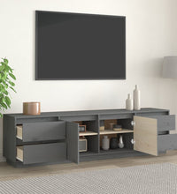 TV-Schrank Grau 176x37x47,5 cm Massivholz Kiefer