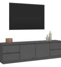 TV-Schrank Grau 176x37x47,5 cm Massivholz Kiefer