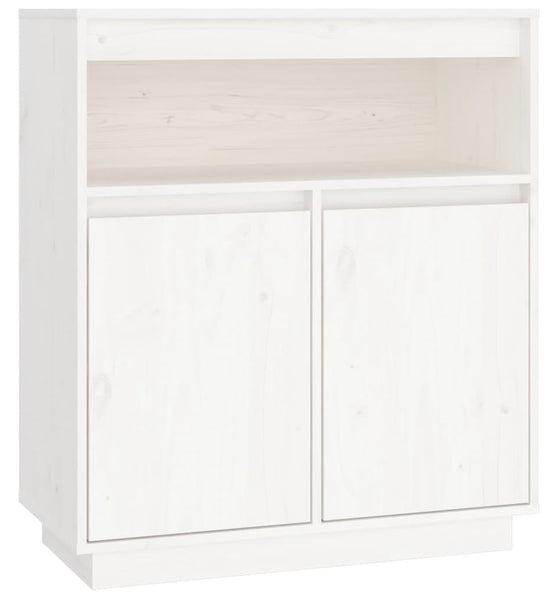 Sideboard Weiß 70x34x80 cm Massivholz Kiefer