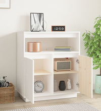 Sideboard Weiß 70x34x80 cm Massivholz Kiefer
