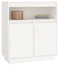 Sideboard Weiß 70x34x80 cm Massivholz Kiefer