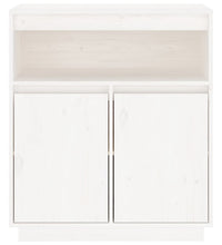 Sideboard Weiß 70x34x80 cm Massivholz Kiefer