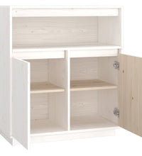 Sideboard Weiß 70x34x80 cm Massivholz Kiefer