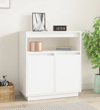 Sideboard Weiß 70x34x80 cm Massivholz Kiefer