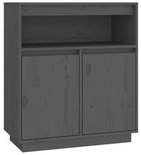 Sideboard Grau 70x34x80 cm Massivholz Kiefer