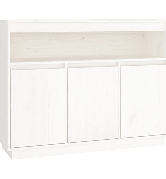 Sideboard Weiß 104,5x34x80 cm Massivholz Kiefer