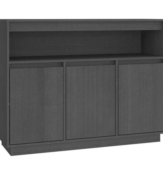 Sideboard Grau 104,5x34x80 cm Massivholz Kiefer