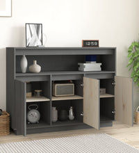 Sideboard Grau 104,5x34x80 cm Massivholz Kiefer