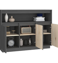 Sideboard Grau 104,5x34x80 cm Massivholz Kiefer