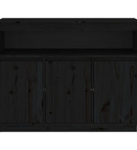 Sideboard Schwarz 104,5x34x80 cm Massivholz Kiefer