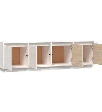 TV-Schrank Weiß 156x37x45 cm Massivholz Kiefer