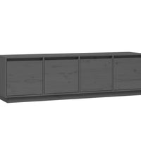 TV-Schrank Grau 156x37x45 cm Massivholz Kiefer