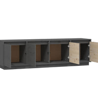 TV-Schrank Grau 156x37x45 cm Massivholz Kiefer