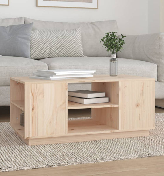 Couchtisch 90x49x40,5 cm Massivholz Kiefer