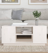 Couchtisch Weiß 90x49x40,5 cm Massivholz Kiefer