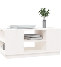 Couchtisch Weiß 90x49x40,5 cm Massivholz Kiefer