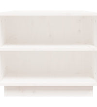 Couchtisch Weiß 90x49x40,5 cm Massivholz Kiefer