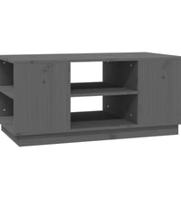 Couchtisch Grau 90x49x40,5 cm Massivholz Kiefer