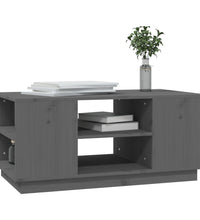 Couchtisch Grau 90x49x40,5 cm Massivholz Kiefer