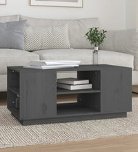 Couchtisch Grau 90x49x40,5 cm Massivholz Kiefer