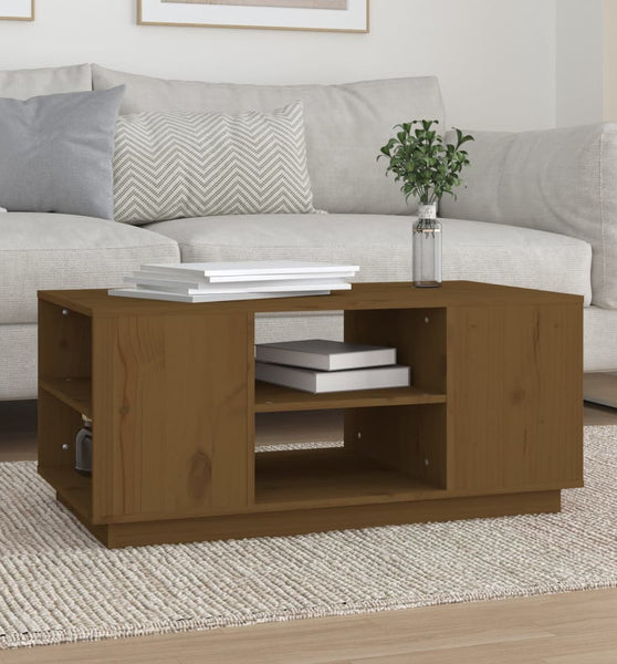 Couchtisch Honigbraun 90x49x40,5 cm Massivholz Kiefer
