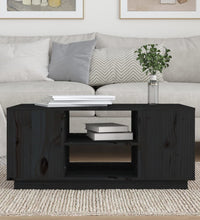 Couchtisch Schwarz 90x49x40,5 cm Massivholz Kiefer