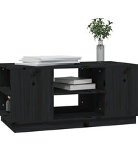 Couchtisch Schwarz 90x49x40,5 cm Massivholz Kiefer