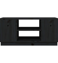 Couchtisch Schwarz 90x49x40,5 cm Massivholz Kiefer